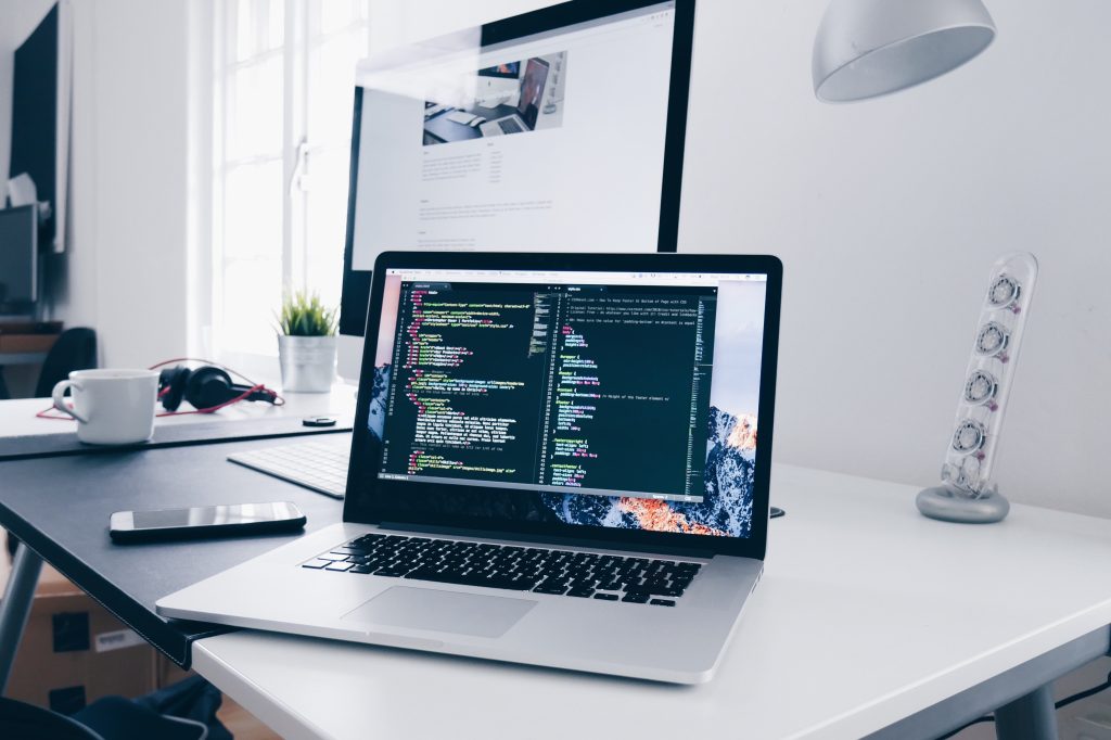 Laptop on the desk