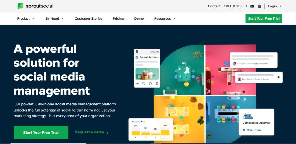 Sprout Social landing page