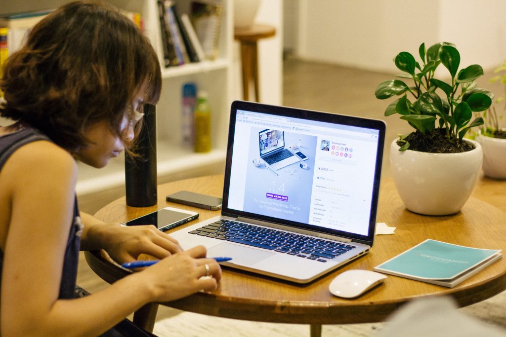 Woman with a laptop