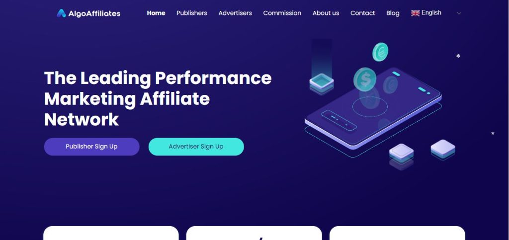 Algo Affiliates landing page