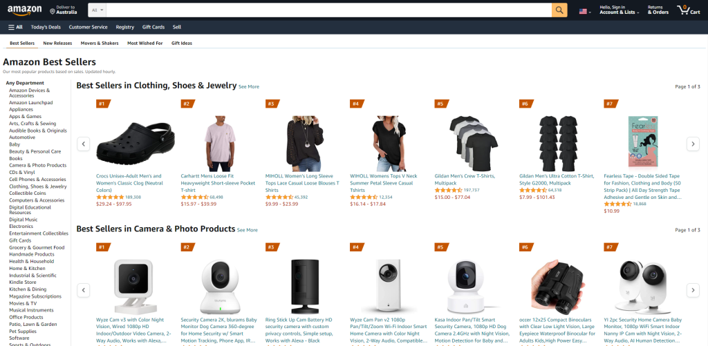 Amazon page