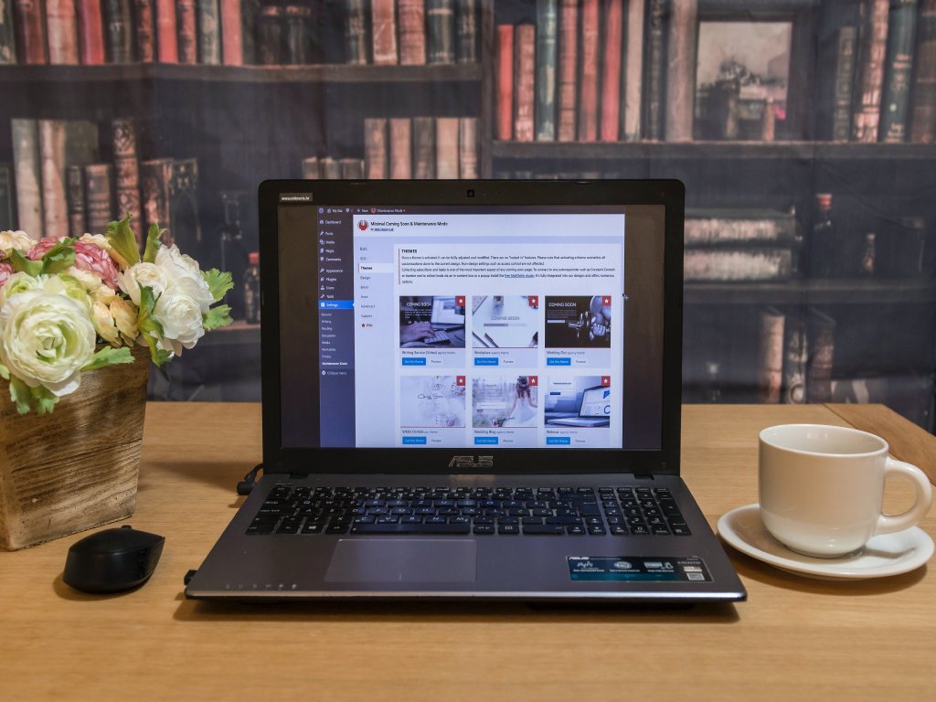 Laptop on the table