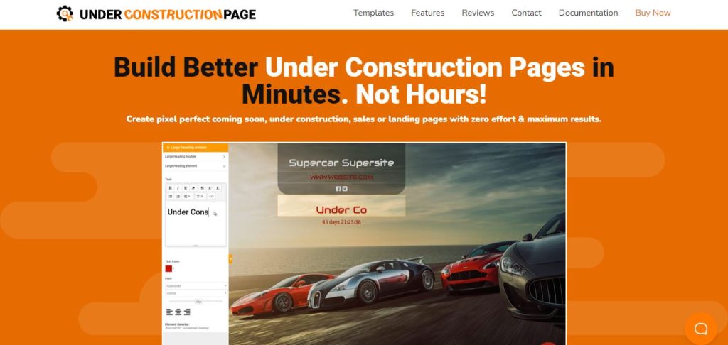 UnderConstruction Page landing page