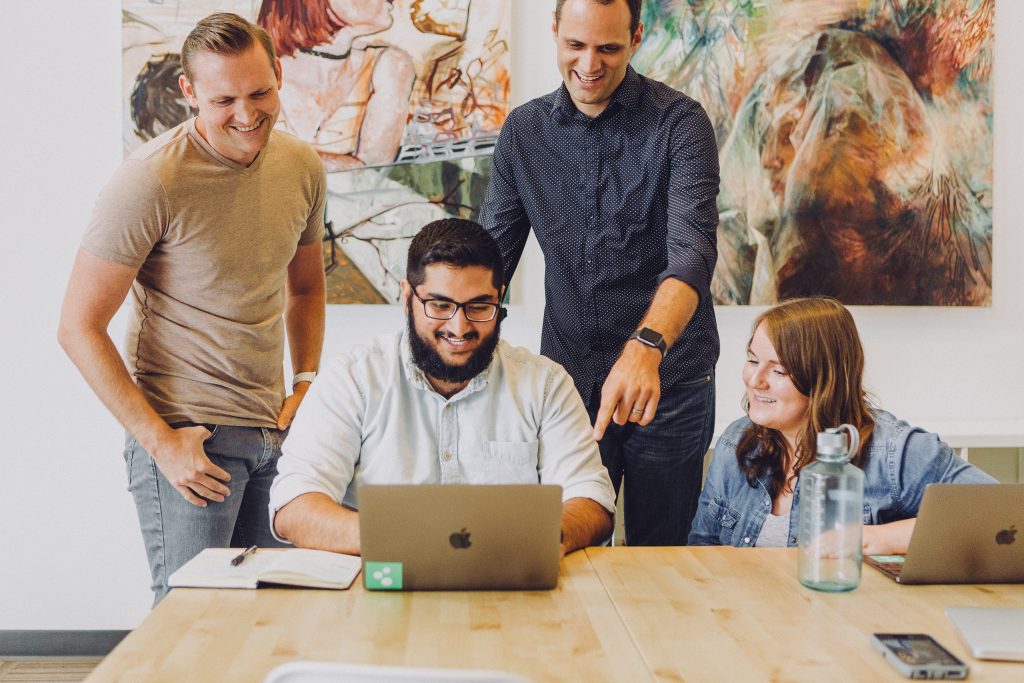 Working together in the office