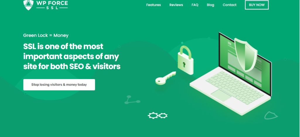 WP Force SSL landing page