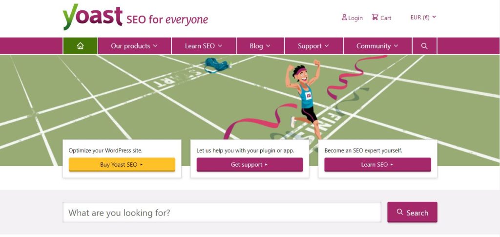 Yoast SEO landing page