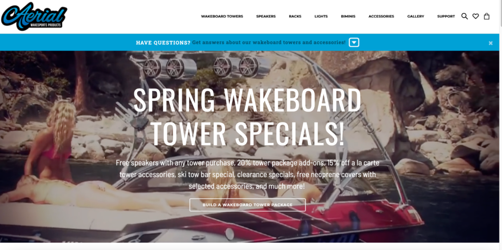 Aerial Wakeboarding page
