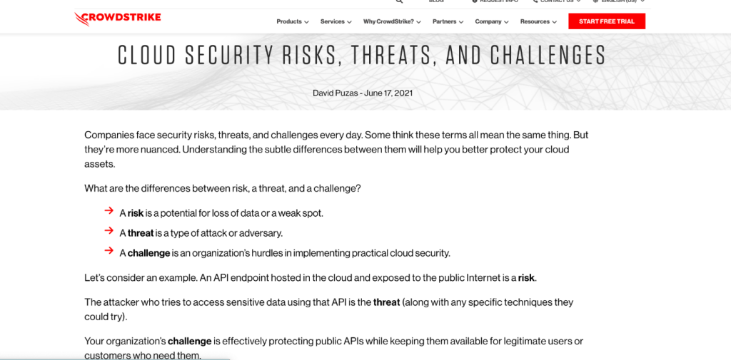 CrowdStrike page