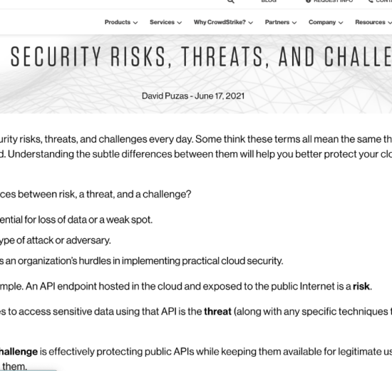 CrowdStrike page