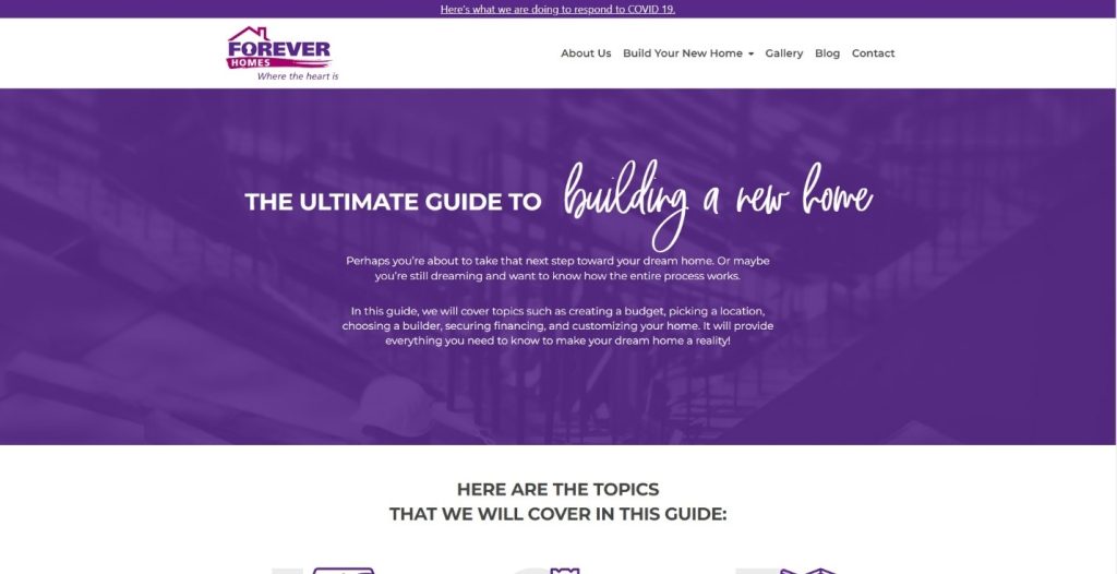 Forever Homes page