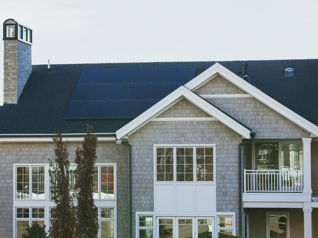 House with solar panels