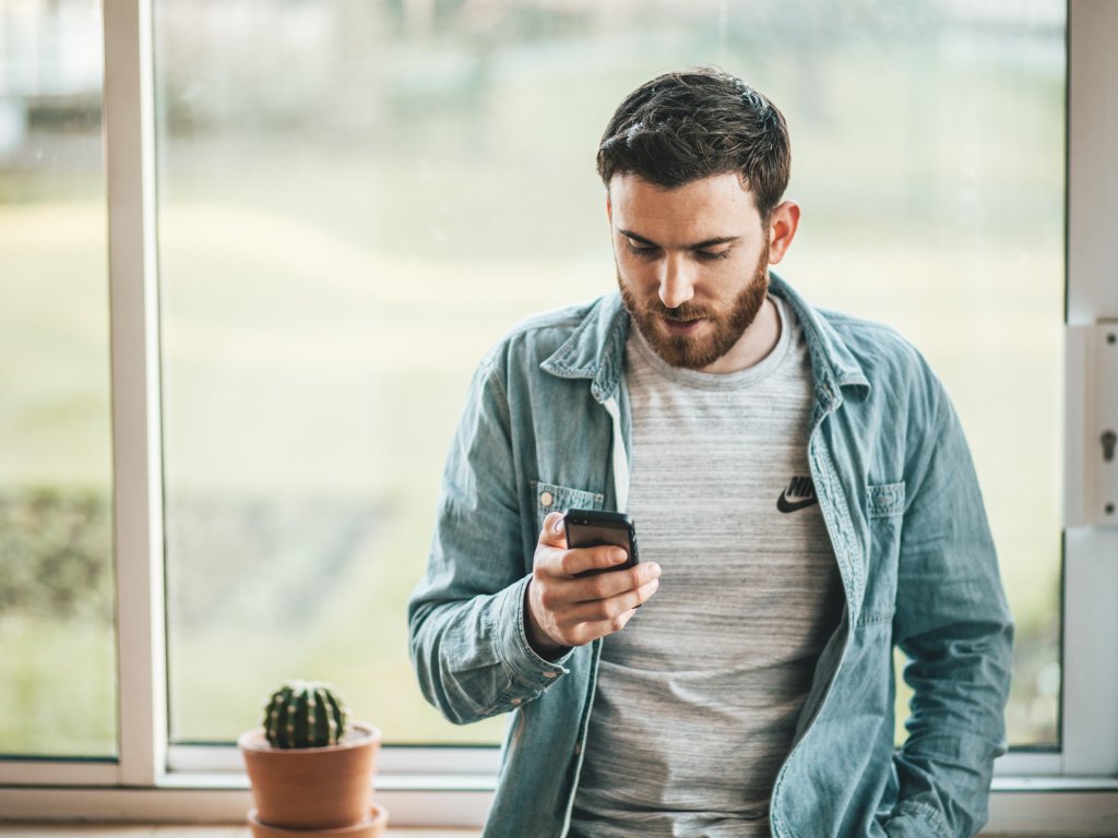 Man with a mobile