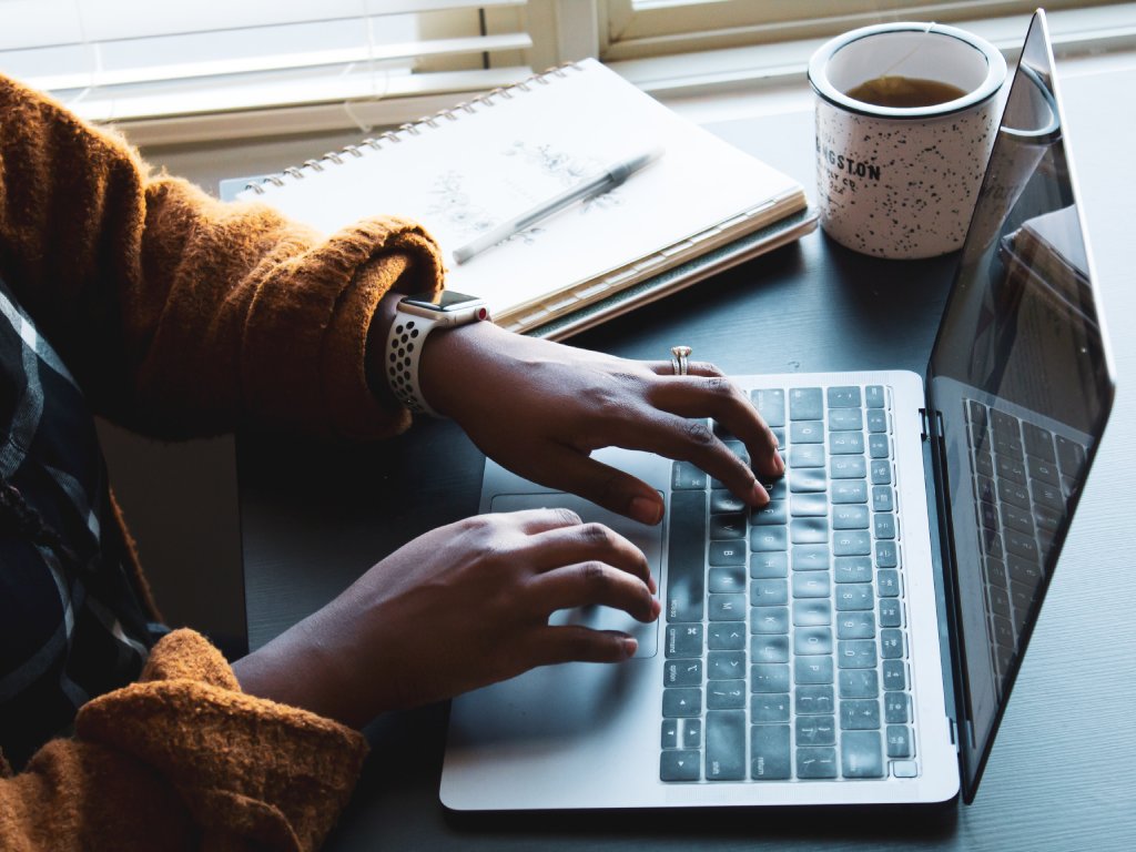 Woman with a laptop