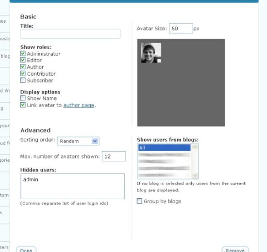 Author Avatars List plugin