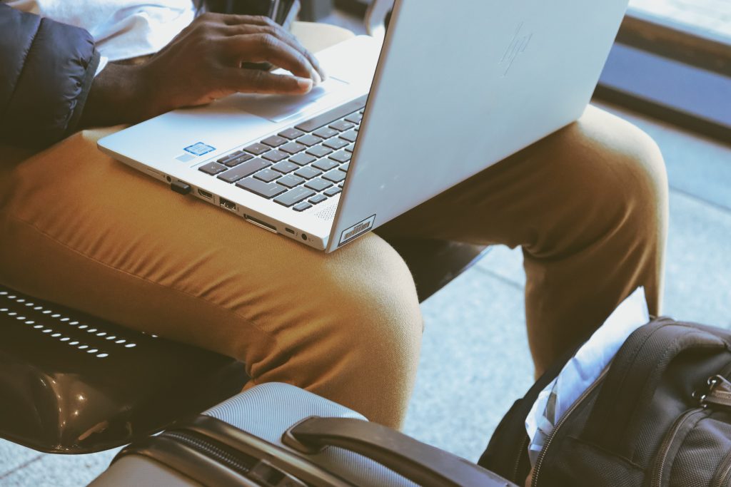 Man with a laptop