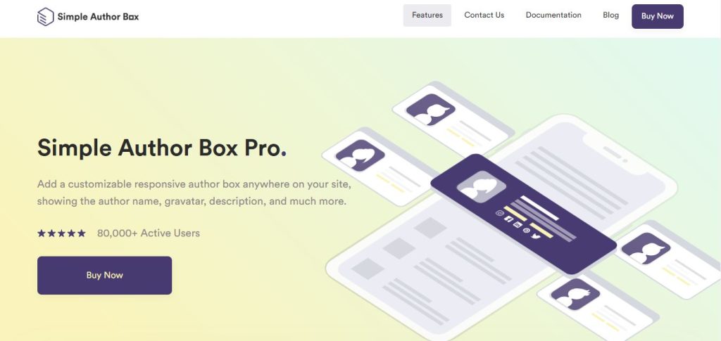 Simple Author Box landing page