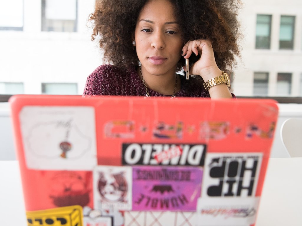 Woman with a laptop