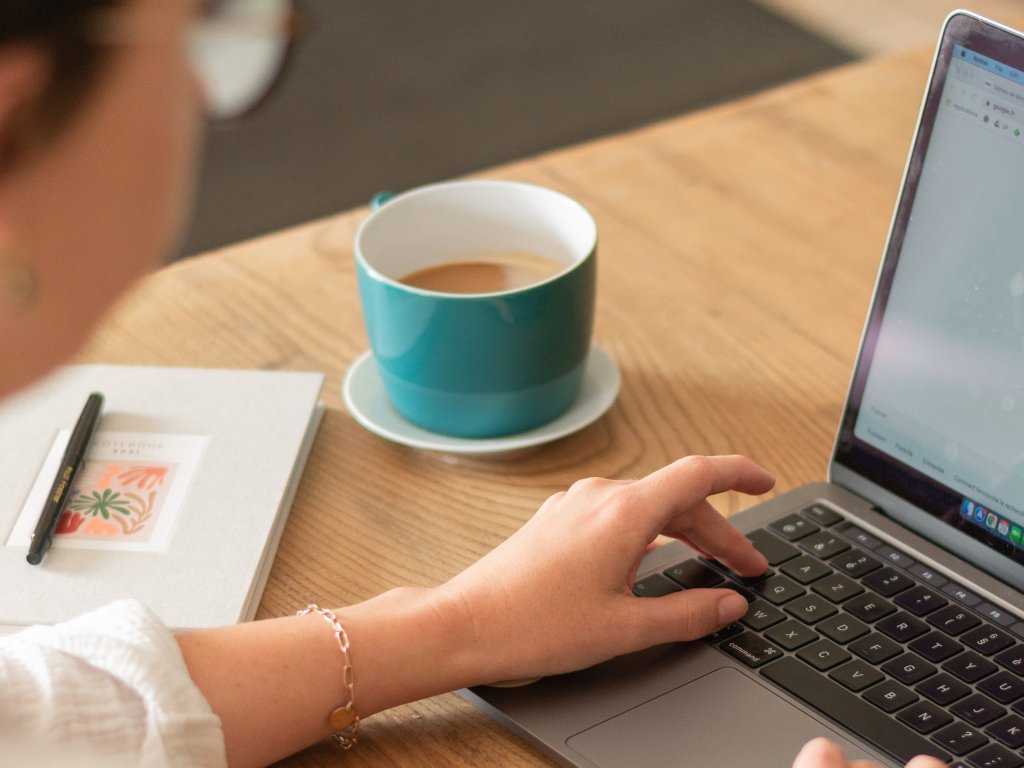 Woman with a laptop