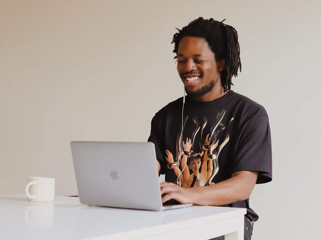 Entrepreneur with a laptop