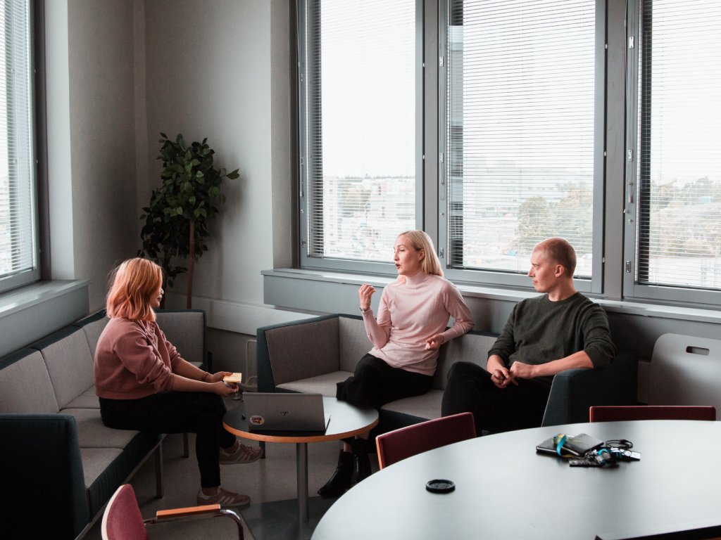 Group of people having meeting