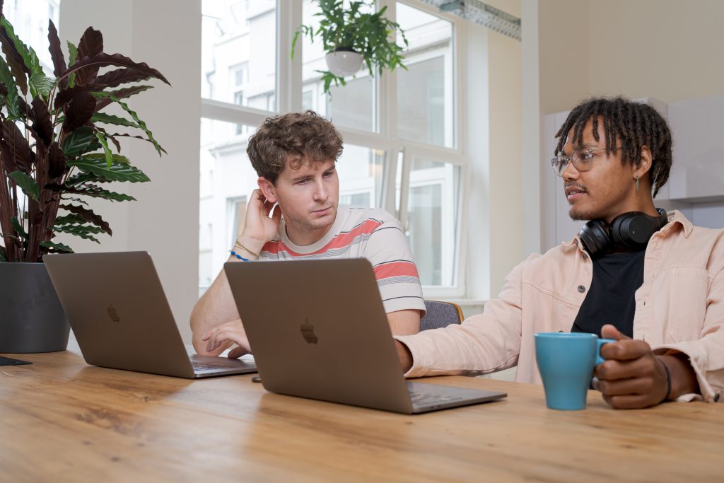 Men with a laptops