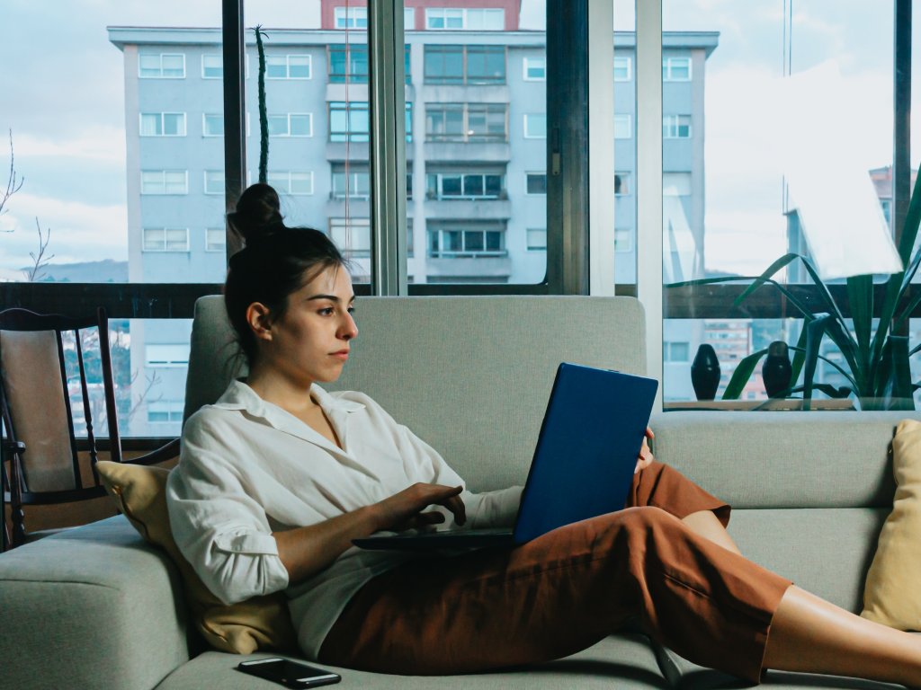 Woman with a laptop