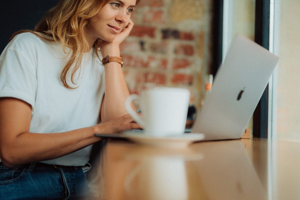 Woman with a laptop