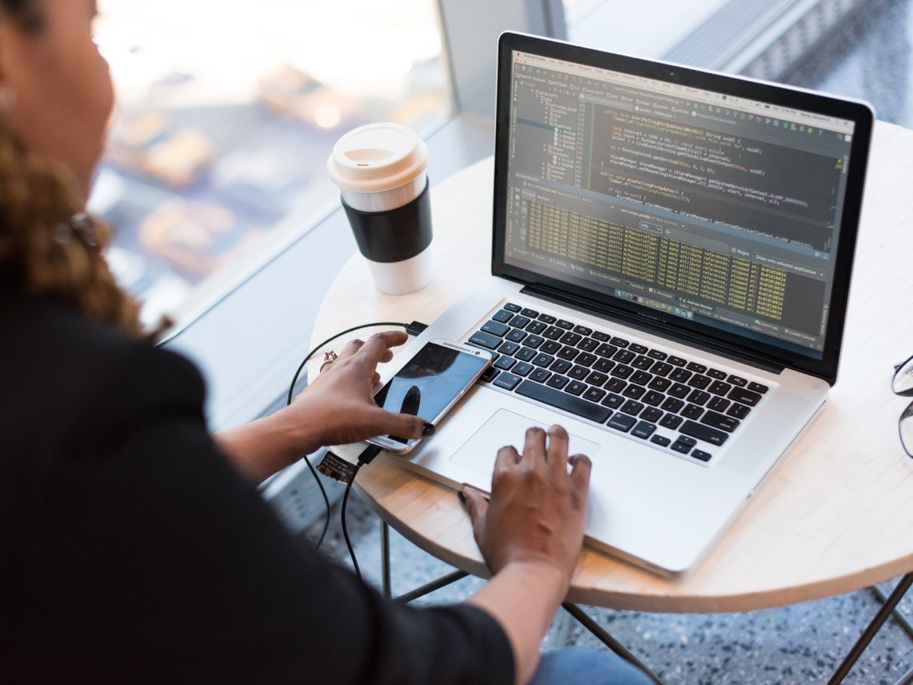 Woman with a laptop