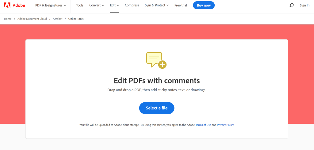 Edit PDFs with comments