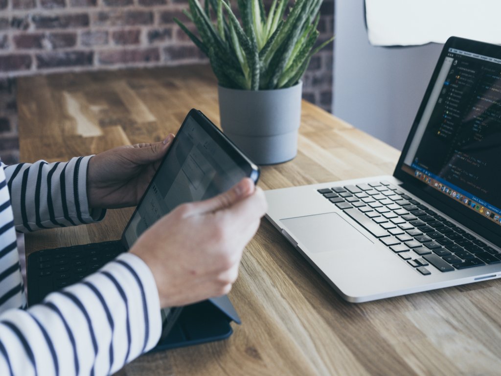 Laptop on the desk