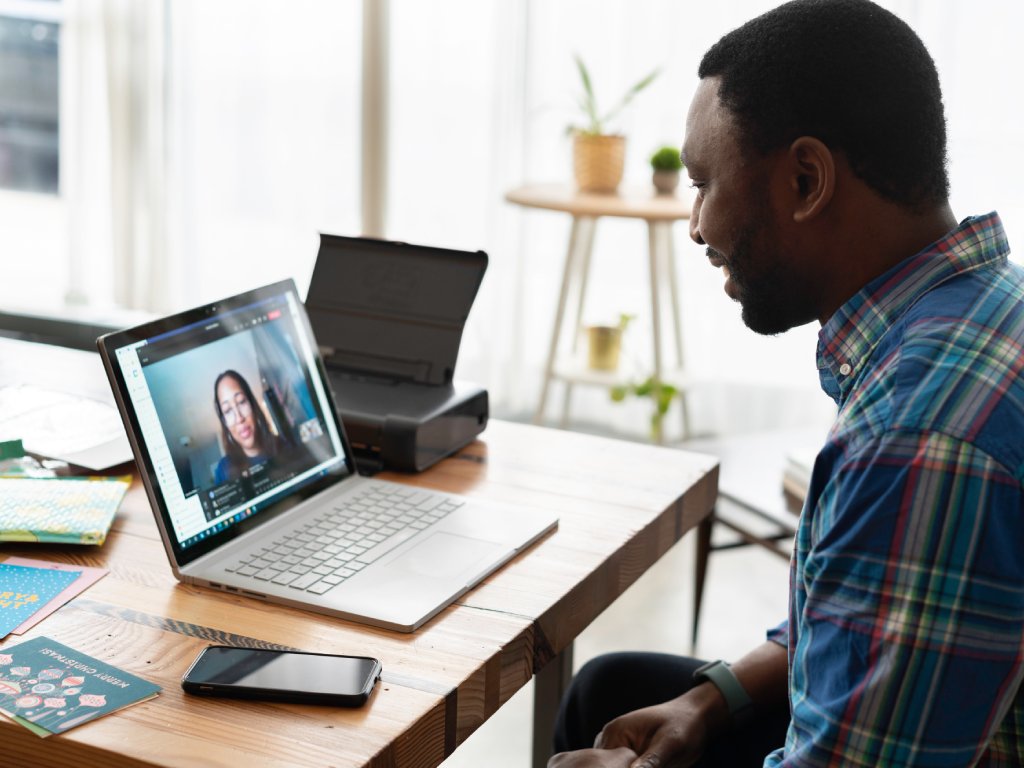 Man with a laptop