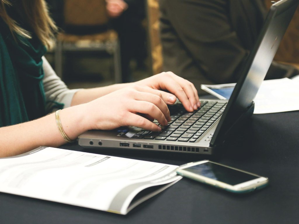 Woman with a laptop