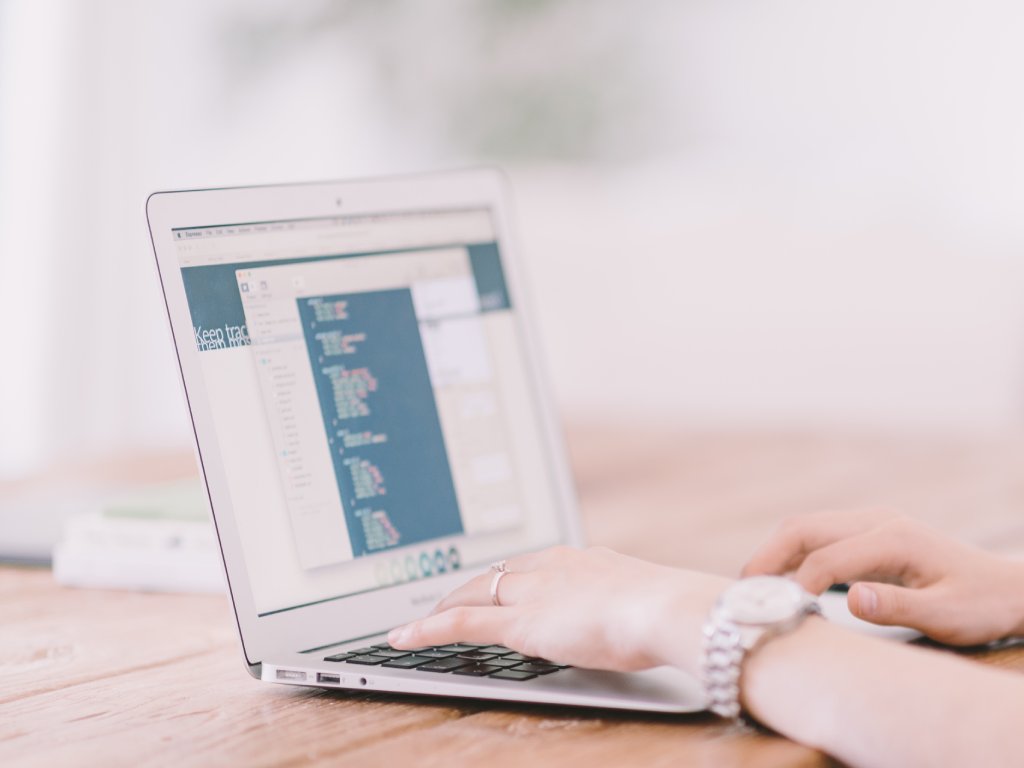 Woman with a laptop