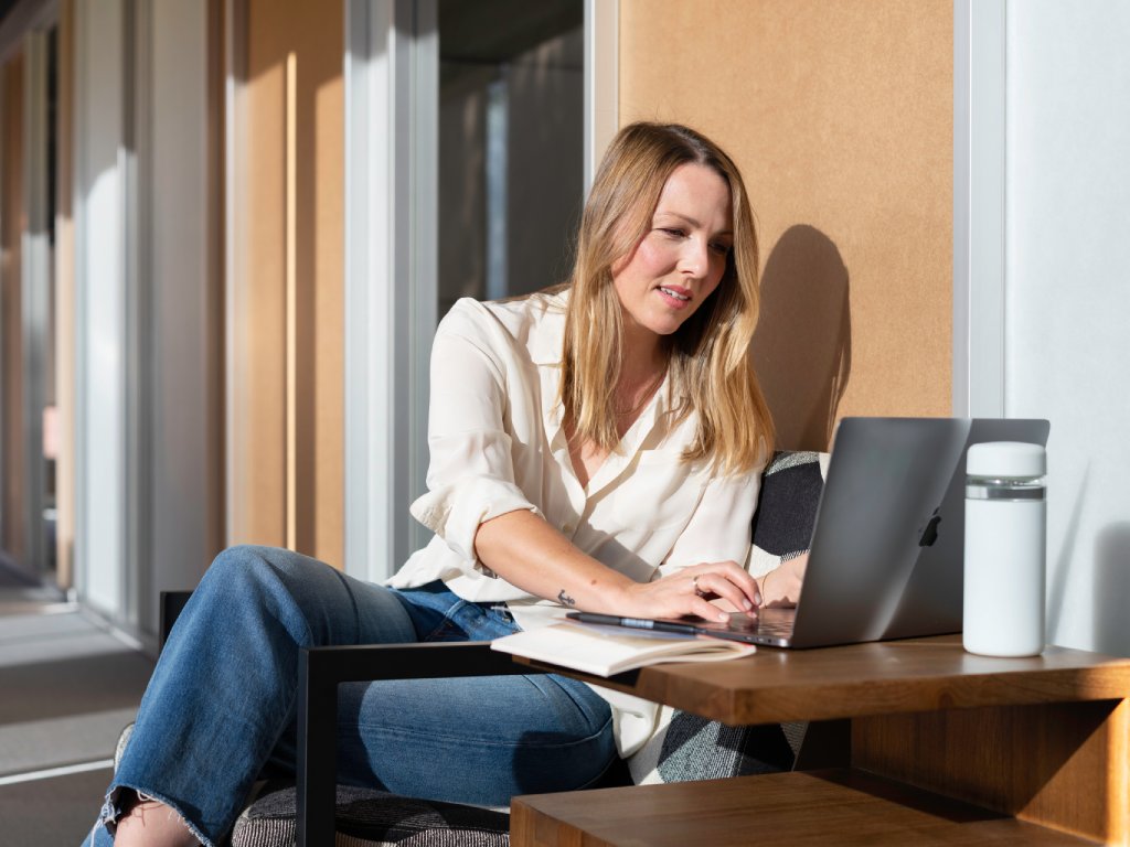 Woman with a laptop