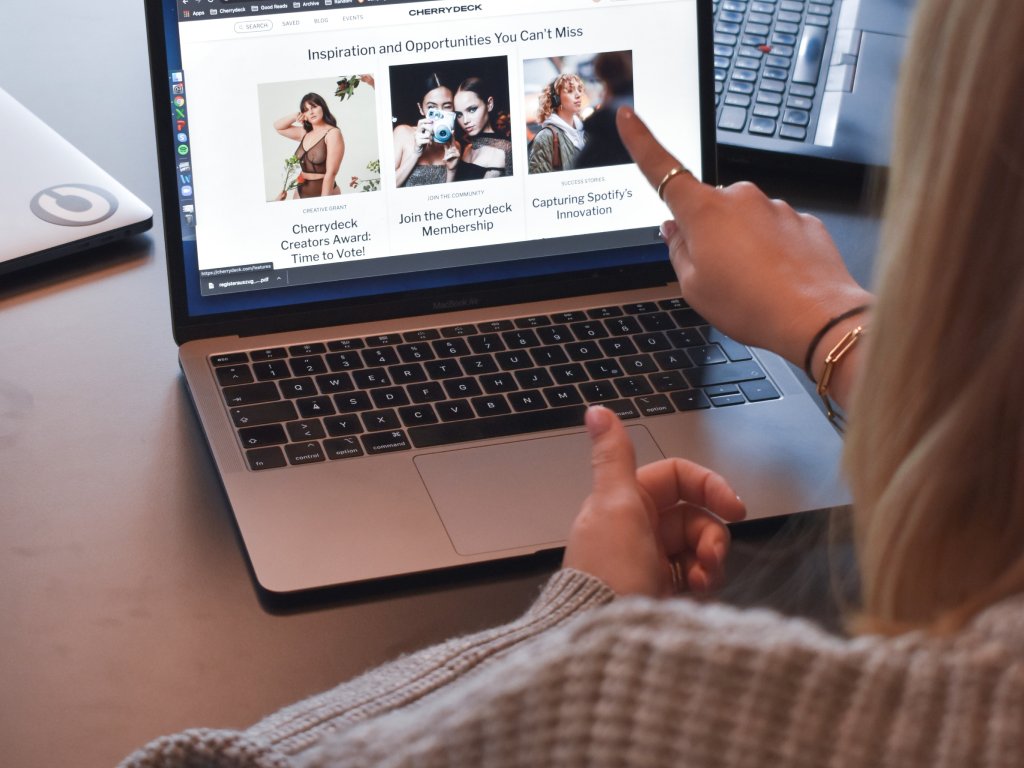 Woman with a laptop