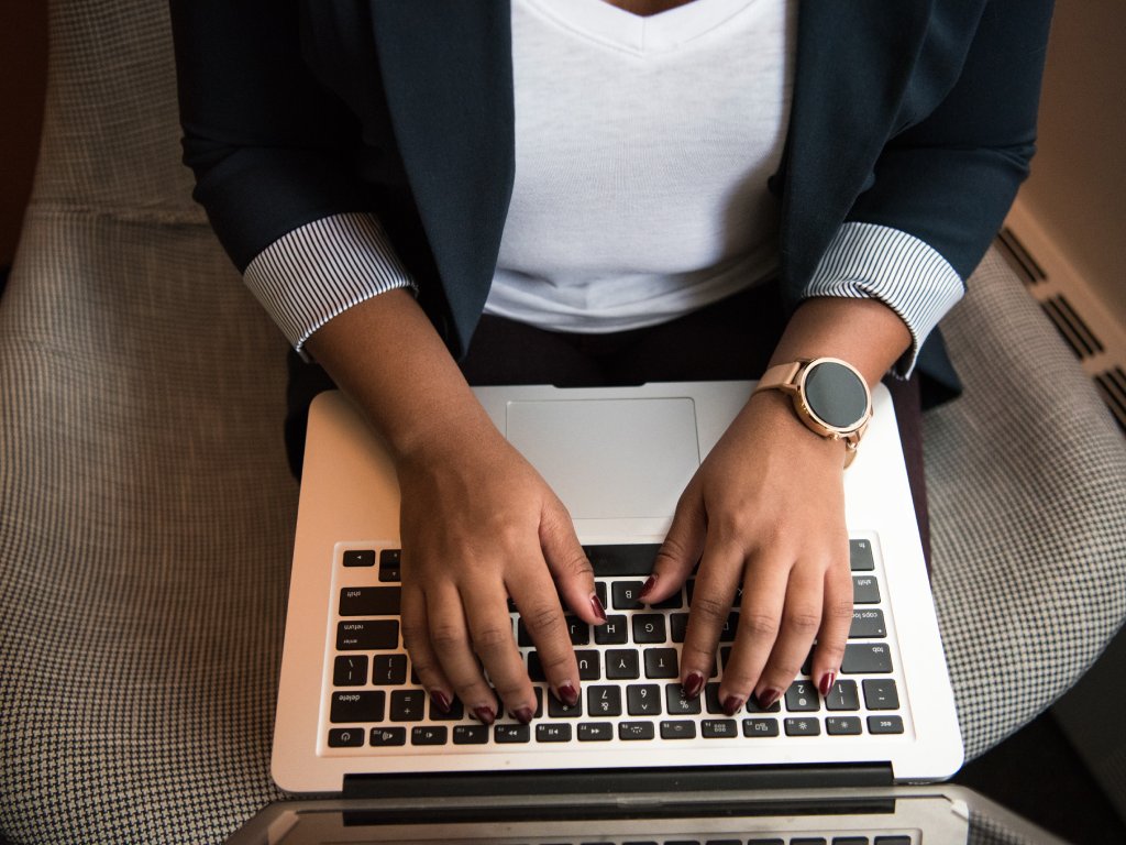 Woman with a laptop