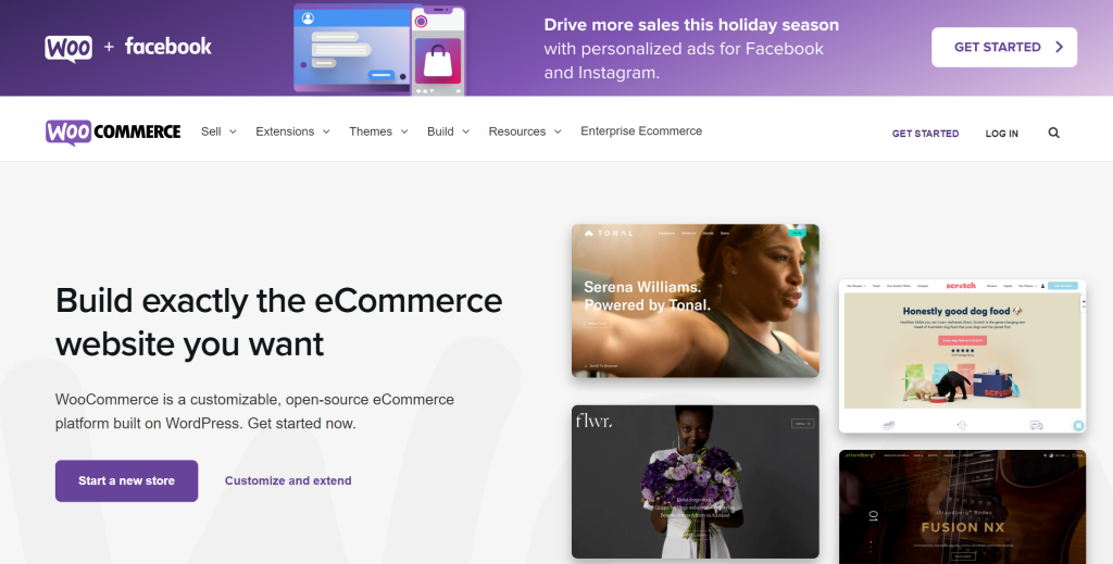 WooCommerce landing page