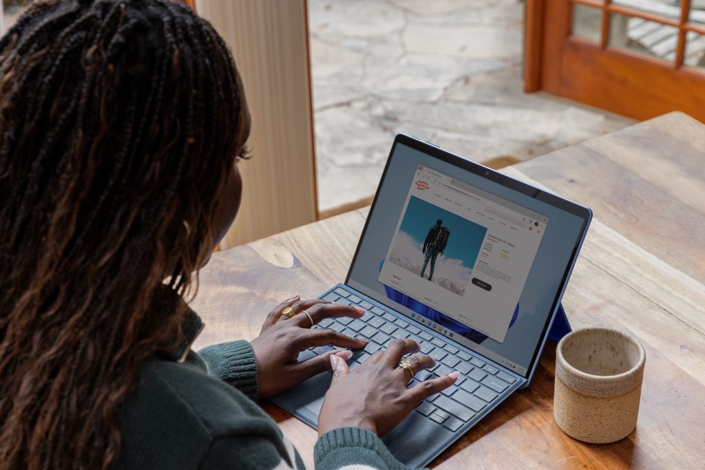 Woman with a laptop